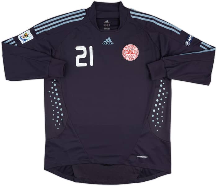 2008-10 Denmark Player Issue GK Shirt #21 - 8/10 - (XL)