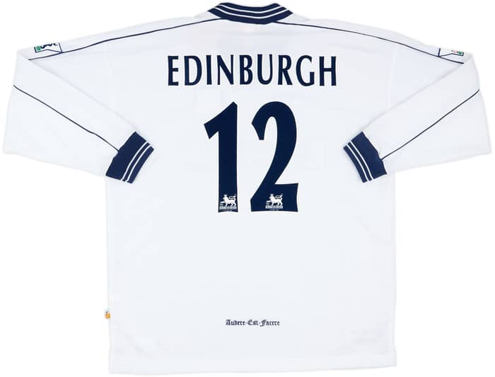 1998-99 Tottenham Match Issue Home L/S Shirt Edinburgh #12