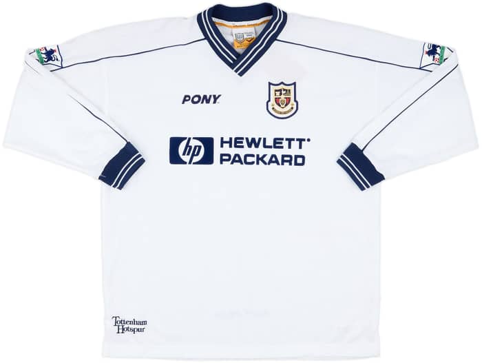 1998-99 Tottenham Match Issue Home L/S Shirt Edinburgh #12