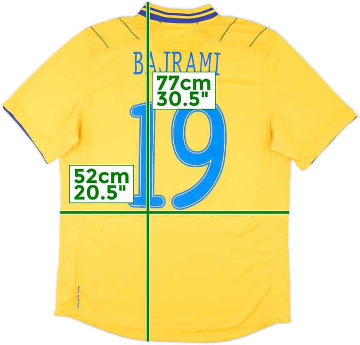 2012 Sweden Match Issue Home Shirt Bajrami #19
