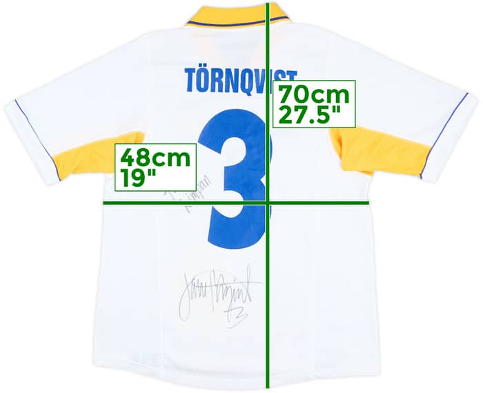 1999-00 Sweden Women's Match Issue Signed Away Shirt Tornqvist #3