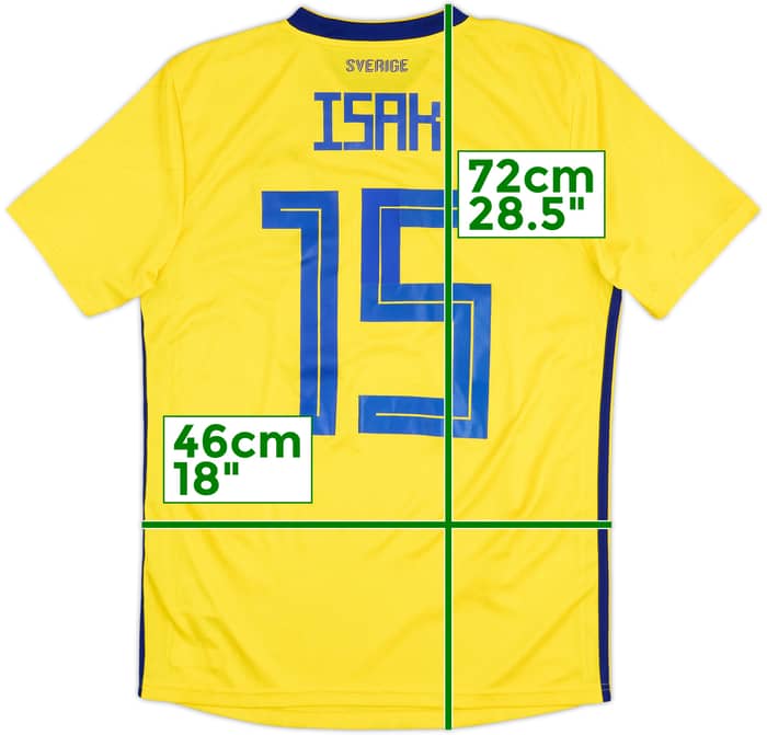 2018-20 Sweden Home Shirt Isak #15 - 8/10 - (M)