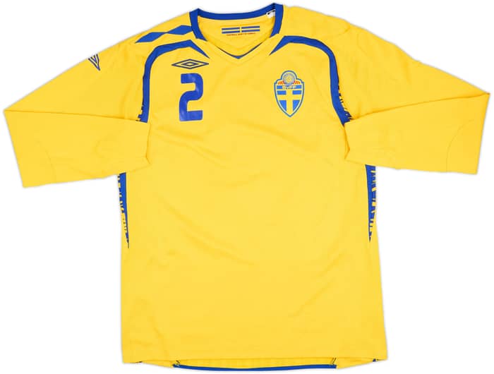 2008-09 Sweden Match Issue Home L/S Shirt #2