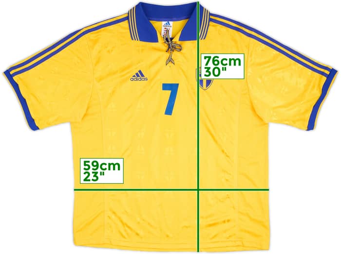 1998-99 Sweden Match Issue Home Shirt #7 (Mild)