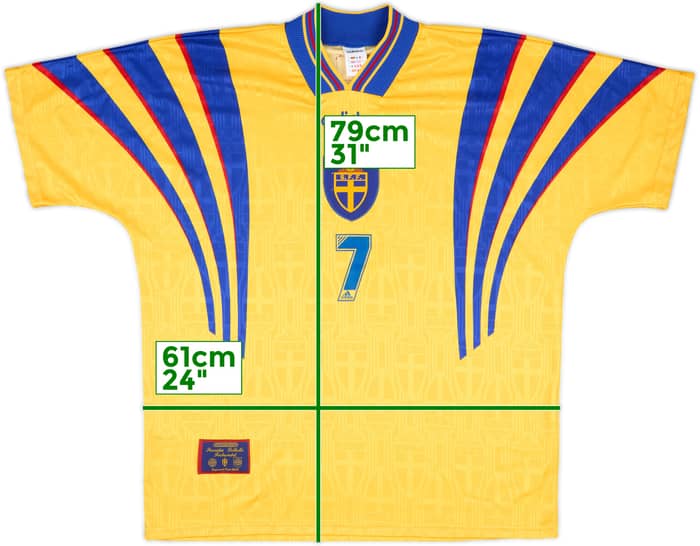 1997 Sweden Match Issue Home Shirt #7 (Mild)