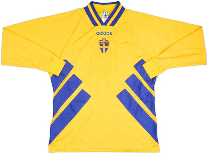 1994-96 Sweden Match Issue Home L/S Shirt #5 (Zetterberg)