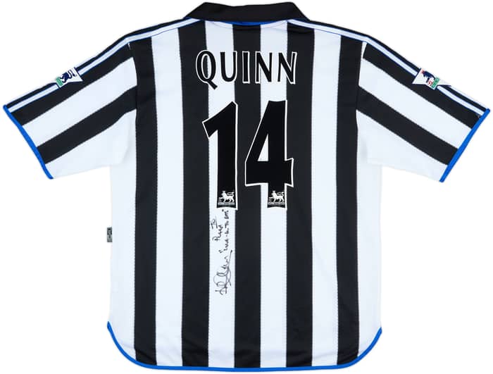 2000-01 Newcastle Signed Home Shirt Quinn #14