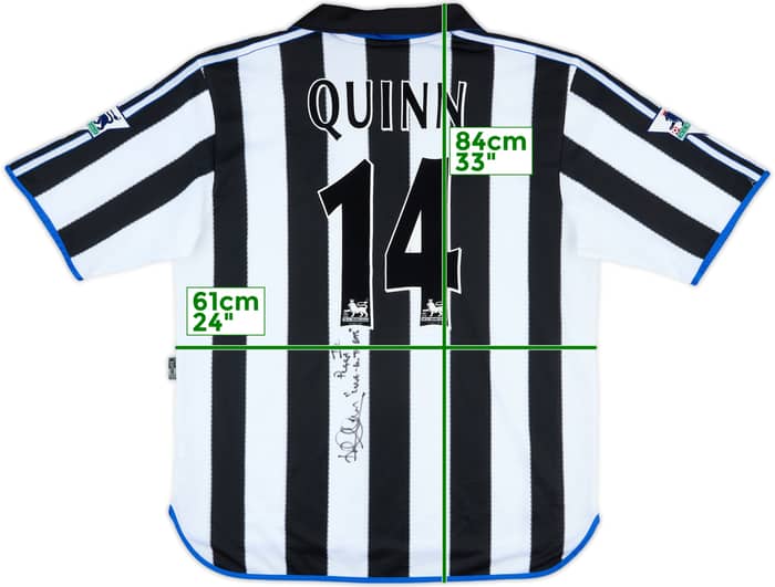 2000-01 Newcastle Signed Home Shirt Quinn #14