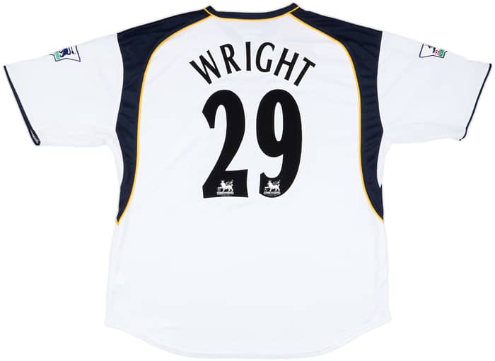 2001-02 Liverpool Match Issue Away Shirt Wright #29