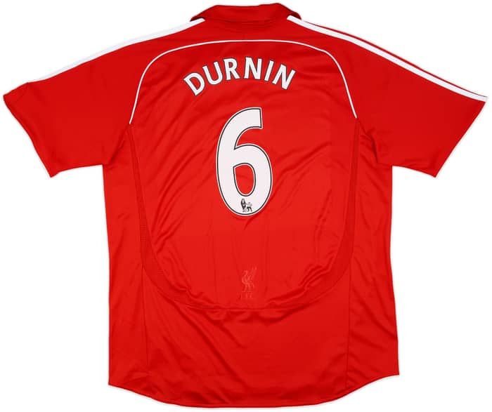 2006-08 Liverpool Home Shirt Durnin #6 - 9/10 - (XL)