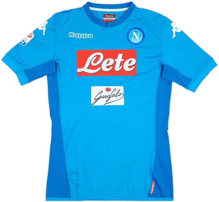 2017-18 Napoli Authentic Signed Home Shirt Insigne #24 - 8/10 - (XL)