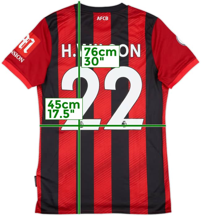 2019-20 Bournemouth Match Issue Home Shirt H.Wilson #22