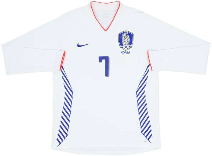 2006-08 South Korea Away L/S Shirt Ji Sung #7 - 6/10 - (M)