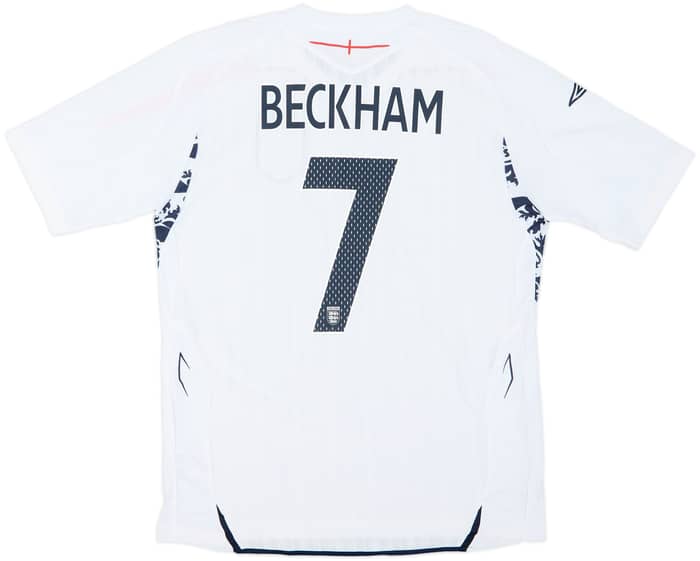 2007-09 England Home Shirt Beckham #7 (XL)