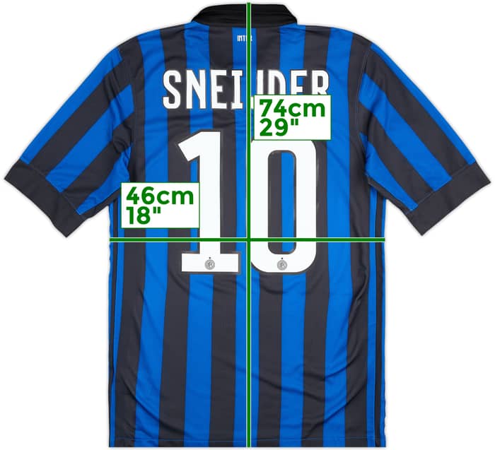 2011-12 Inter Milan Home Shirt Sneijder #10 - 8/10 - (S)