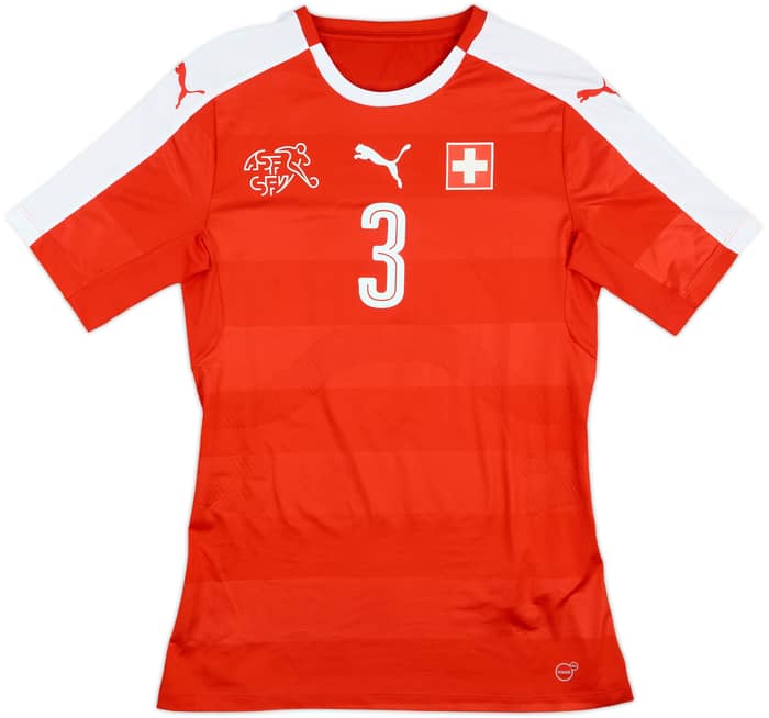 2016-17 Switzerland Match Issue Home Shirt #3