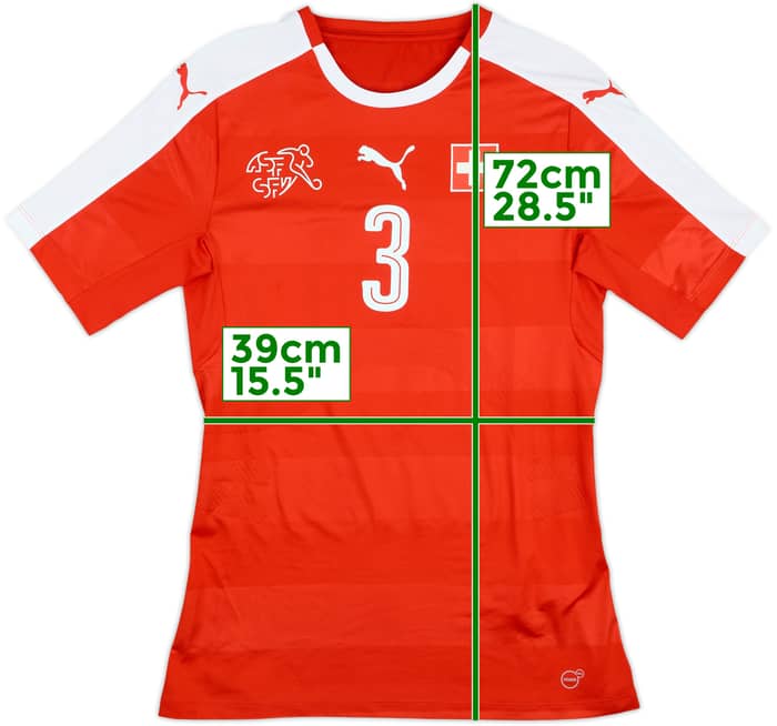 2016-17 Switzerland Match Issue Home Shirt #3