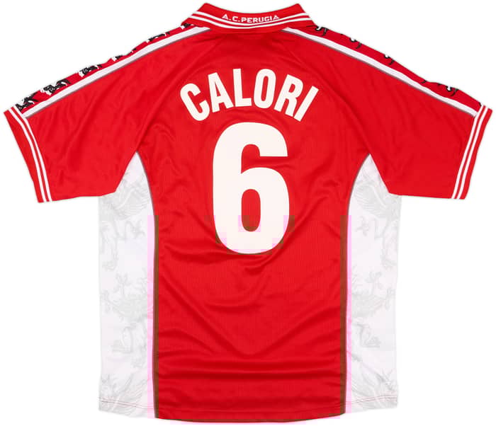 1999-00 Perugia Signed Home Shirt Calori #6 - 8/10 - (L)