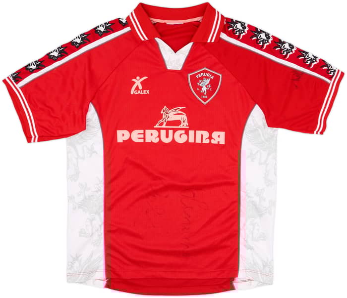 1999-00 Perugia Signed Home Shirt Calori #6 - 8/10 - (L)