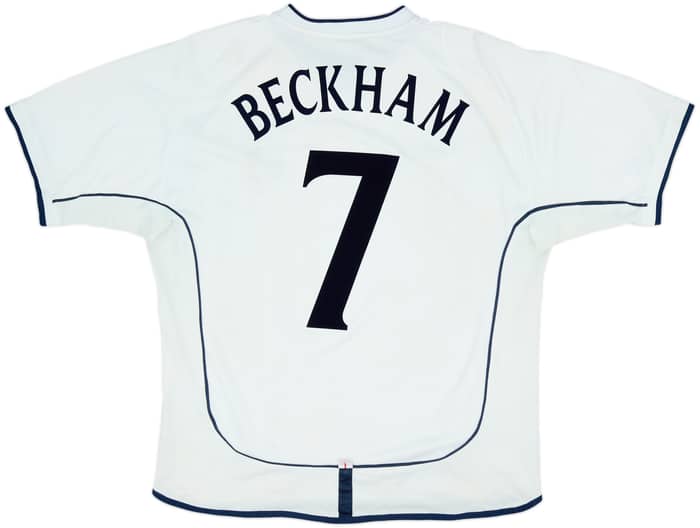 2001-03 England Home Shirt Beckham #7 - 6/10 - (XL)