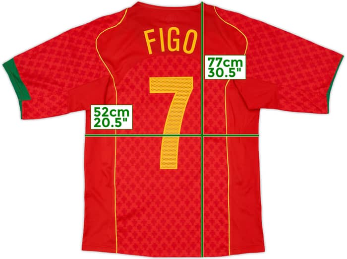 2004-06 Portugal Home Shirt Figo #7 - 10/10 - (S)
