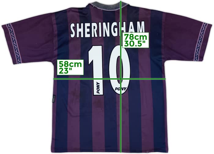 1995-97 Tottenham Away Shirt Sheringham #10 - 5/10 - (L)