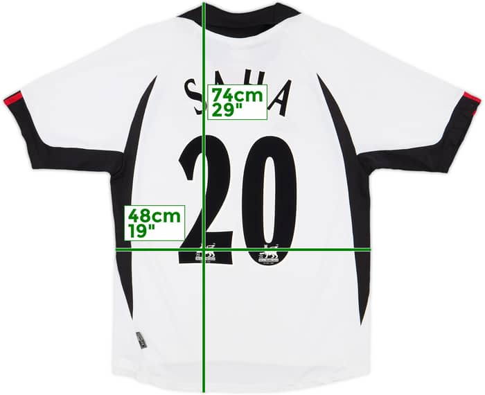 2001-02 Fulham Home Shirt Saha #20 - 8/10 - (S)
