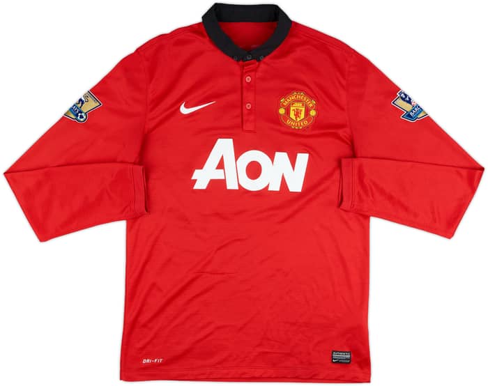 2013-14 Manchester United Home L/S Shirt Carrick #16 - 5/10 - (M)