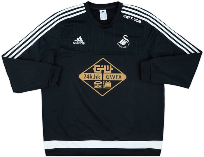 2014-15 Swansea adidas Sweat Top - 7/10 - (XL)