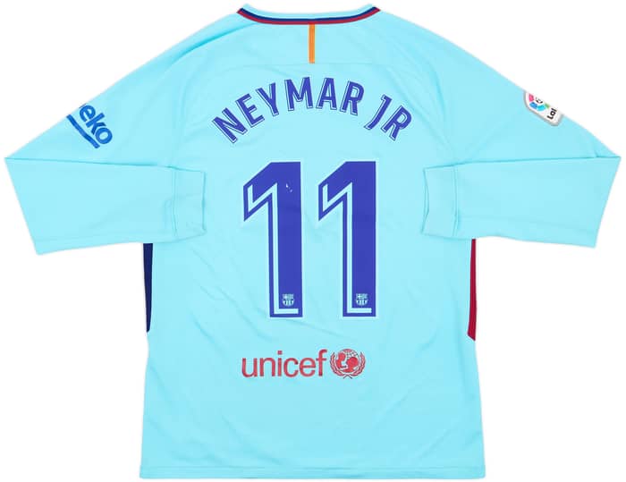 2017-18 Barcelona Away L/S Shirt Neymar Jr #11 - 8/10 - (L)