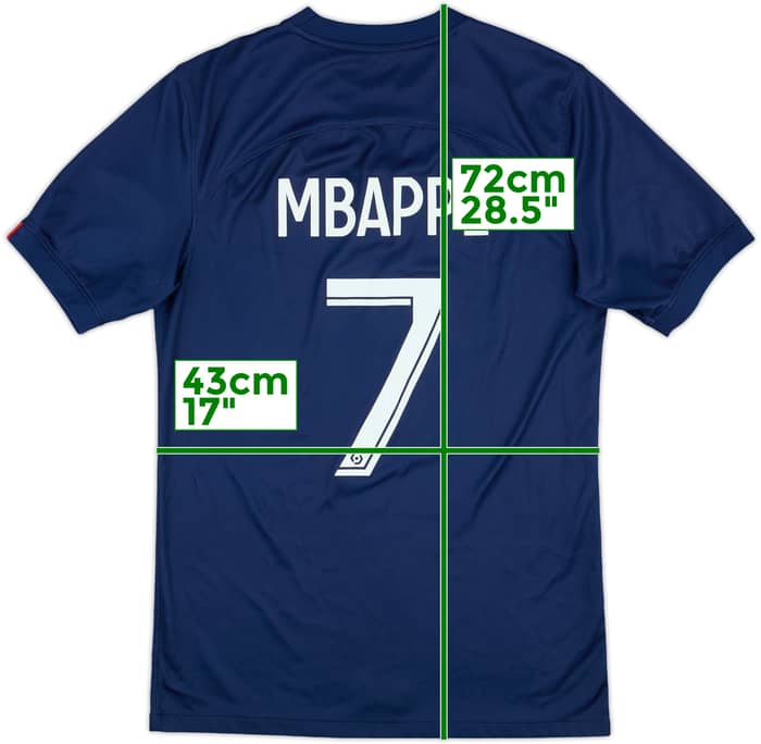 2022-23 Paris Saint-Germain Home Shirt Mbappe #7 - 7/10 - (S)
