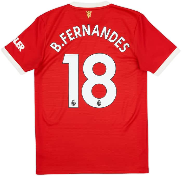 2021-22 Manchester United Home Shirt B.Fernandes #18 - 9/10 - (S)