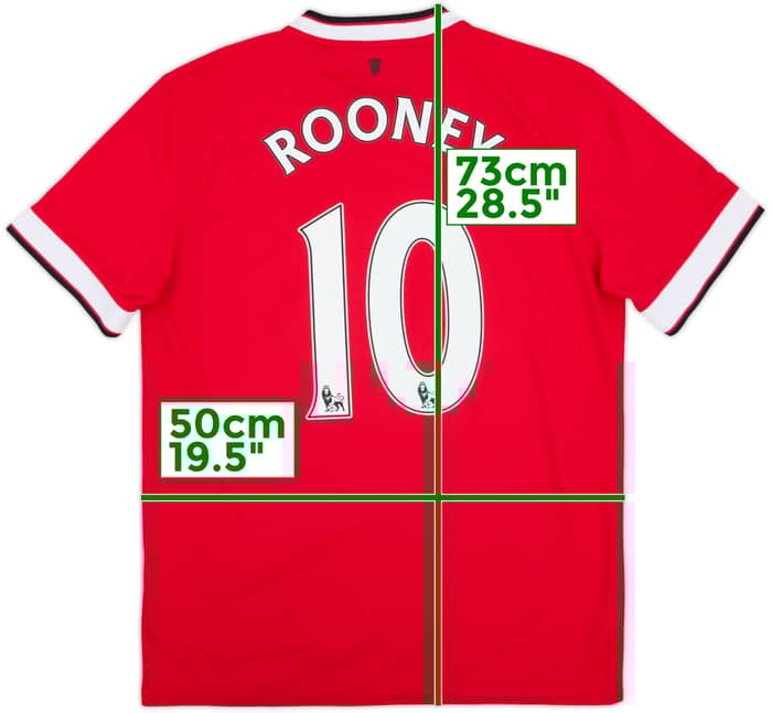 2014-15 Manchester United Home Shirt Rooney #10 - 5/10 - (M)