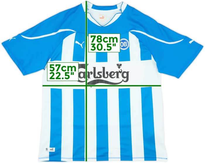 2010-11 Odense Home Shirt - 8/10 - (XL)