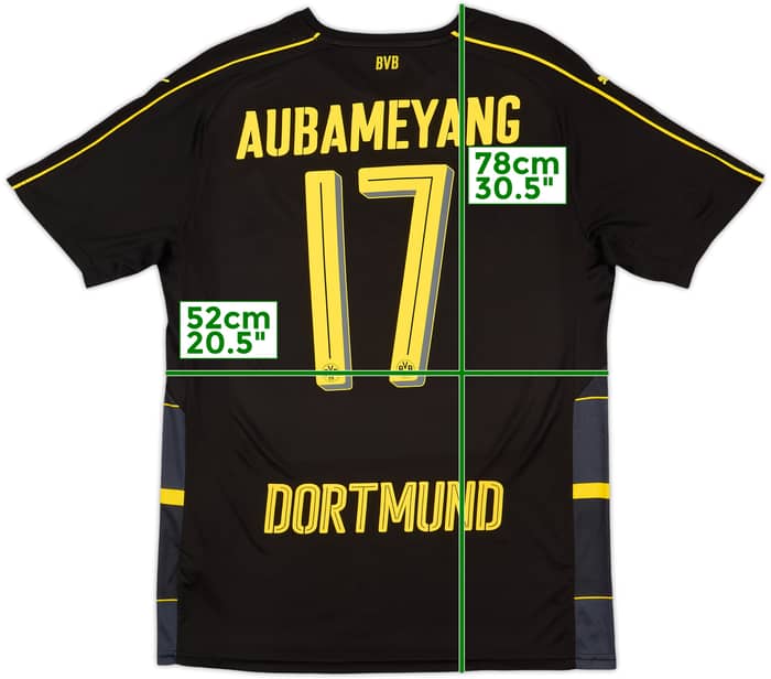 2016-17 Borussia Dortmund Away Shirt Aubameyang #17 - 8/10 - (L)