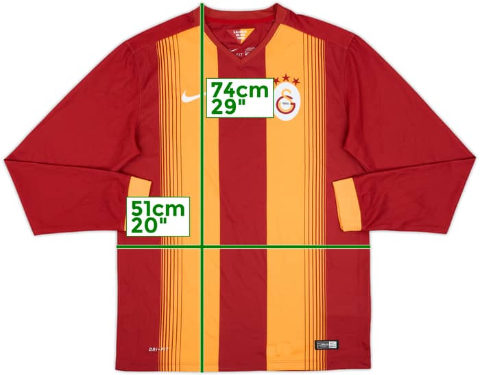 2014-15 Galatasaray Home L/S Shirt - 8/10 - (M)