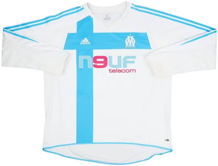 2004-05 Olympique Marseille Home L/S Shirt Nasri #22 - 5/10 - (XXL)