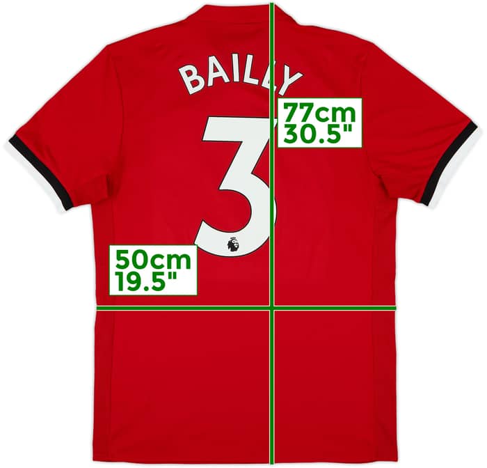 2017-18 Manchester United Home Shirt Bailly #3 - 9/10 - (M)