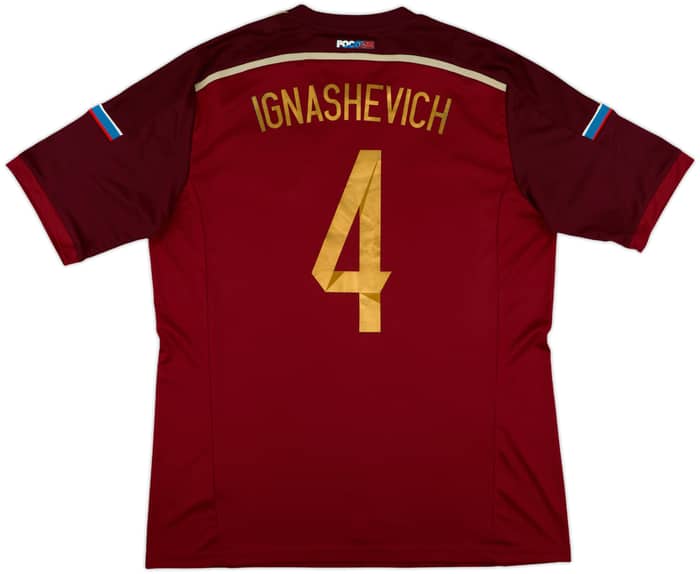2014-15 Russia Home Shirt Ignashevich #4 - 7/10 - (L)
