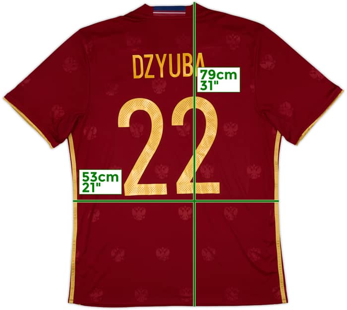 2016-17 Russia Home Shirt Dzyuba #22 - 8/10 - (L)