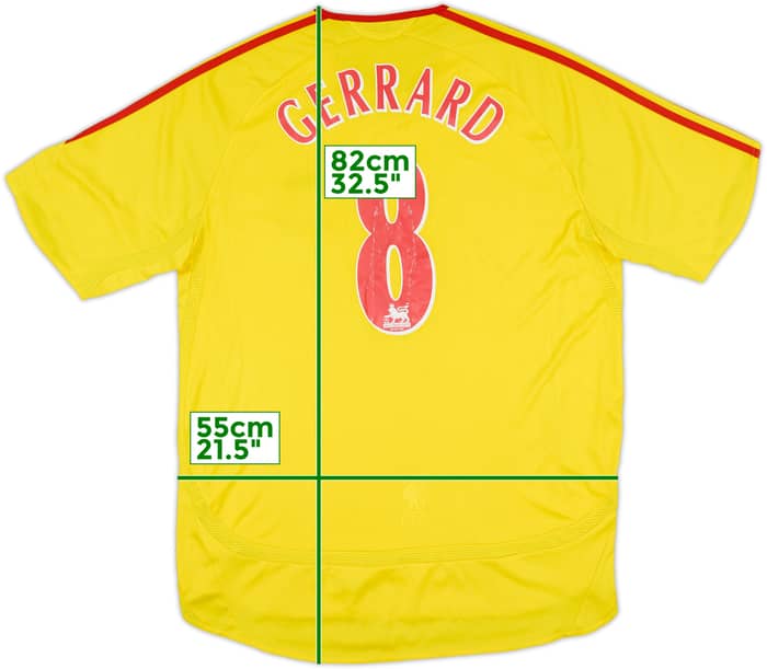2006-07 Liverpool Away Shirt Gerrrard #8 - 7/10 - (L)