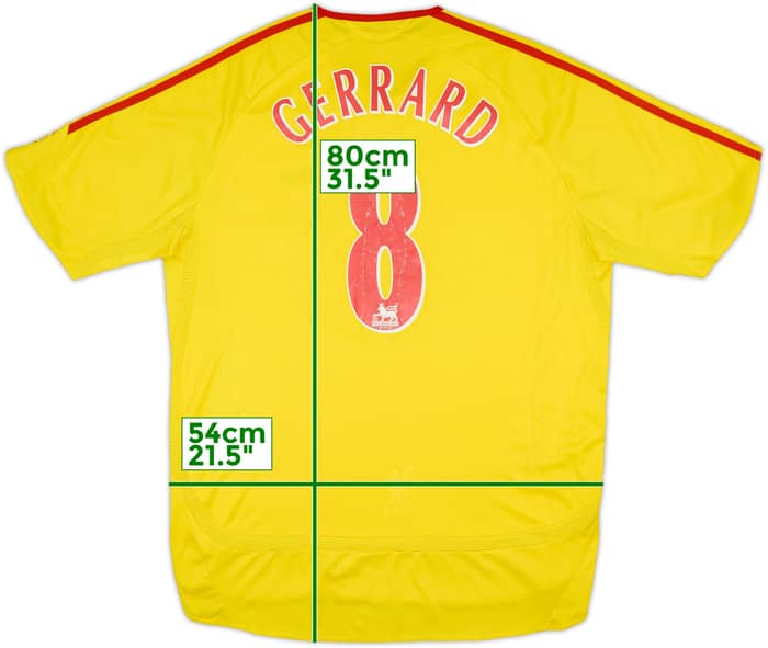 2006-07 Liverpool Away Shirt Gerrard #8 - 6/10 - (L)