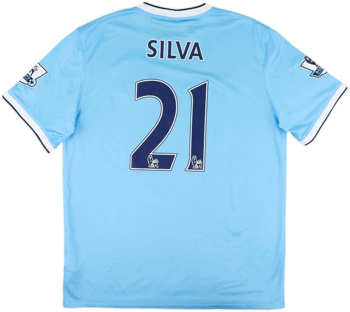 2013-14 Manchester City Home Shirt Silva #21 - 6/10 - (L)