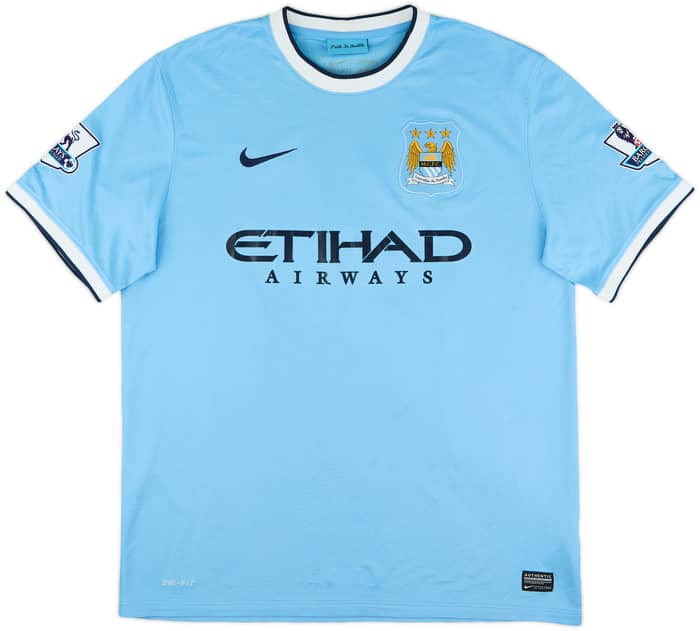 2013-14 Manchester City Home Shirt Silva #21 - 6/10 - (L)