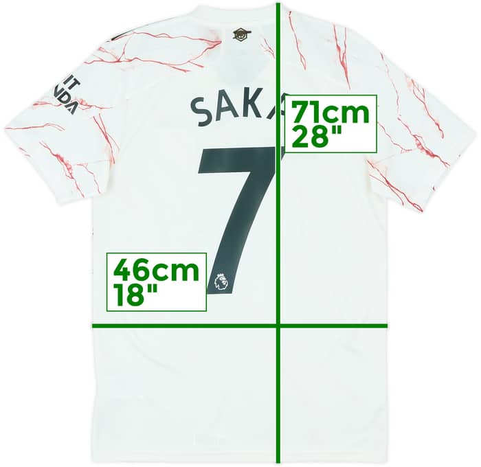 2020-21 Arsenal Away Shirt Saka #7 - 10/10 - (S)