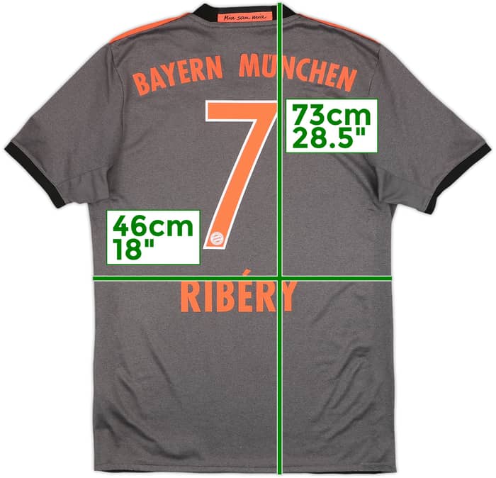 2016-17 Bayern Munich Away Shirt Ribery #7 - 8/10 - (S)