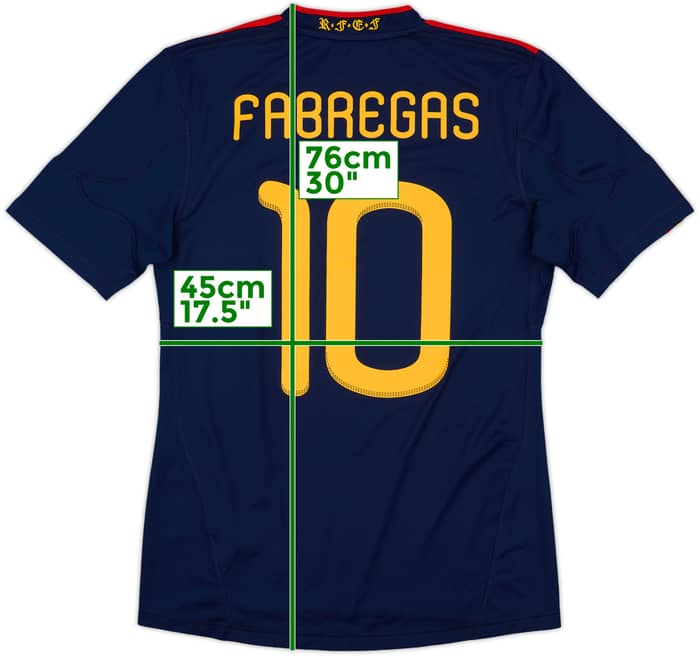 2010-11 Spain Away Shirt Fabregas #10 - 10/10 - (S)