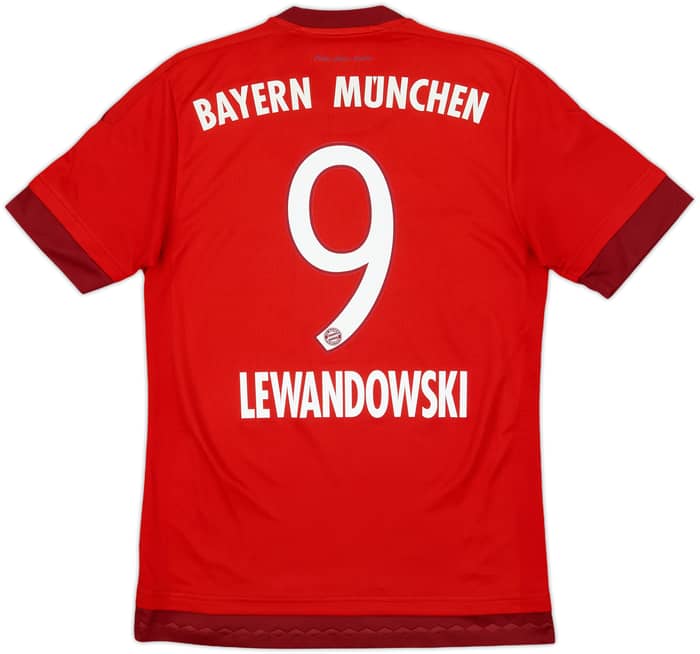 2015-16 Bayern Munich Home Shirt Lewandowski #9 - 7/10 - (S)