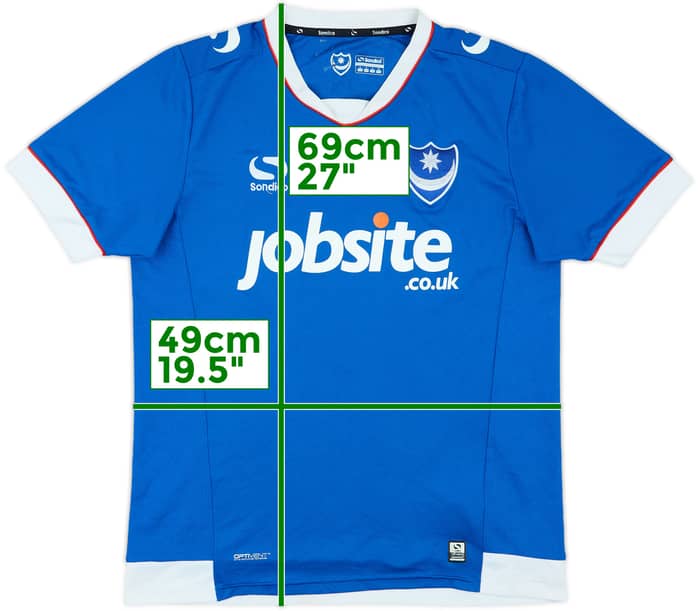 2016-17 Portsmouth Home Shirt Max - 8/10 - (S)