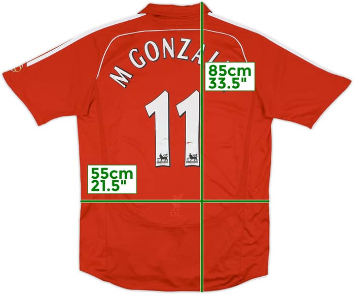 2006-08 Liverpool Home Shirt M Gonzalez #11 - 5/10 - (L)